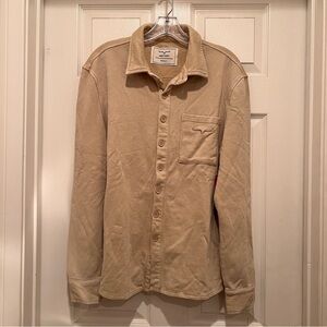 Kimes Ranch Tan Button-Up Sweatshirt